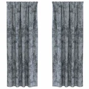Vidaxl Velvete zavese z zavesami 2 szt. Srebrno siva 225 x 140 cm Žamet