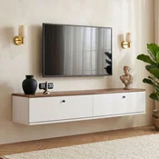 Hanah Home TV komoda Ligne 140, 140 cm, atlantski bor / bela