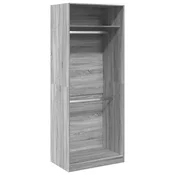 Vidaxl Garderobna omara siva sonoma 80x50x200 cm inženirski les