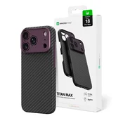 Titan AmazingThing Titan Max Lens maska za iPhone 18 Pro Max, aramidna vlakna, pokrov kamere, MagSafe - ljubicasta