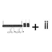 LD Systems U300 BPH + HHD, 2x Naglavni mikrofon + 2 Ročni mikrofon - LD SYSTEMS