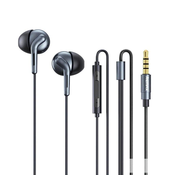In-Ear ušesne slušalke RM-595 Dual moving coil, 3.5mm AUX, Remax, 1.2m, siva
