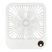 GS Namizni ventilator, W30, z nastavljivim stojalom, bel