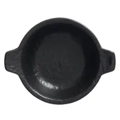 TOGNANA krožnik Vulcania Black, porcelan, črna, 15 cm