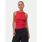 Vero Moda Top Naja 10341964 Rdeča Slim Fit