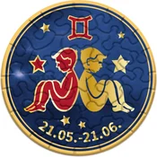 CURIOSI Okrogla sestavljanka Zodiak: Dvojčki 33 kosov