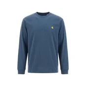 Carhartt WIP Majica Chase temno modra/zlata