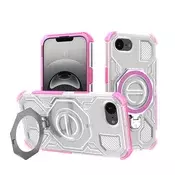 Hibridni ovitek Carbon Shield Pro za iPhone 16e/17e - pink transparent