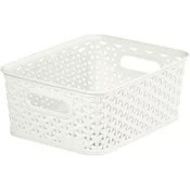 Curver Škatla za shranjevanje RATTAN 25x20x10cm (S), Y STYLE, plastika, KREM