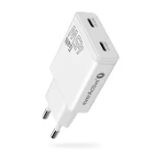 slomart EAV SC-465Q GaN polnilec 45W PD, 2x USB-C, Quick Charge 4+, bel