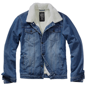 Moška jakna BRANDIT - Sherpa - 3171-denim modra + bela