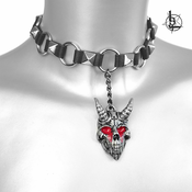 Ovratnica/choker Skull - Blood Devil - LSF9 57