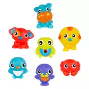 PLAYGRO set plutajućih životinjica za kupanje, 7 kom u torbi