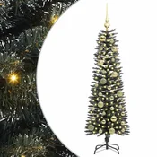 Vidaxl Umestno božično drevo Zelena 120 cm PVC, plastika in jeklo