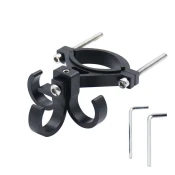 OEM Trojni nosilec za nakupovalne vrečke za kolo/skuter, aluminijast FS366-001, črn
