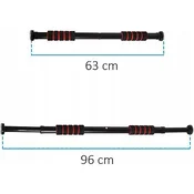NASTAVLJIVA VRATNA ŠIPKA ZA ZGIBOVE XQMAX BLACK 63–96 cm
