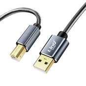 LINQ LinQ pleteni najlonski tiskalniški kabel USB 2.0 3 metre, vrata USB tipa B za skener in mešalnik, (21262110)
