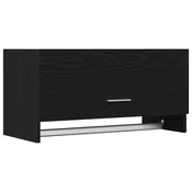 Vidaxl Garderobna omara s predalom Črna Orehovina 70 x 32,5 x 35 cm
