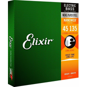 Elixir 14207 Bass Nickel Plated Steel NanoWeb Light/Medium 45-135