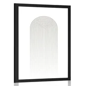 Plakat minimalistična mavrica Mid-Century - 60x90 white