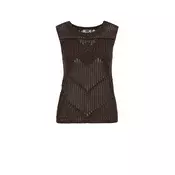 WE Fashion Top z naramnicami  temno rjava