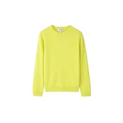 GOBI Cashmere Pulover Womens Essential Cashmere Crewneck Sweater neonsko rumena