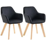 Homestar Set 2 jedilnih stolov 54x57x80 cm črna