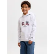Jack & Jones Junior Majica JJAERO rdeča/črna/pegasto bela