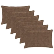 vidaXL Prevleka za blazino 6 kos HOUTEN Svetlo rjava 30 x 50 cm