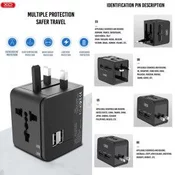XO Adapter punjac WL01/ UK/US/EU/AU/ crna