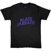 Black Sabbath Majica Wavy Logo Vintage Unisex Black 2XL