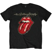 The Rolling Stones Majica Plastered Tongue Unisex Black 2XL