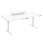 Songmics Višinasto nastavljiva pisalna miza 160x80x72-120 cm bela