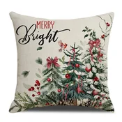 Božična prevleka za vzglavnik HOLLY CHARM 45x45 cm, bež