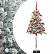 Vidaxl Umjetno božično drevo z okrasnimi kroglami 120 cm 150 LED