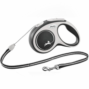Flexi Comfort Cord Povodac, S, 5m, Crno-beli