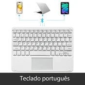 KJB Polnilna Bluetooth tipkovnica s sledilno ploščico, portugalska izvedba