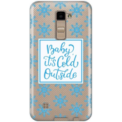 Ovitek Print za LG K10 2017 My Print Cover, Cold outside, siva in roza