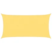 Vidaxl Senčno jadro 160 g/m2 bež 2x3,5 m HDPE