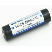 Keeppower Li-Ion polnilna baterija 18650 • 3,7V 3200mAh • max 8A • za končnega uporabnika | vgrajena zaščita | vgrajen USB micro polnilni priključek