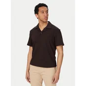 Lacoste Polo majica DH1969 Temno rjava Classic Fit