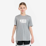 Majica za košarku TS 900 NBA dječja siva