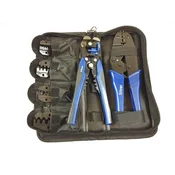 Set grip klešč za kabelske kontakte in stiskanje + 5 matric v torbici