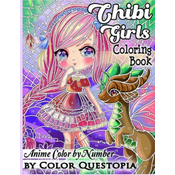WEBHIDDENBRAND Chibi Girls Coloring Book Anime Color by Number