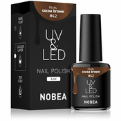 NOBEA UV & LED Nail Polish gel lak za nokte s korištenjem UV/LED lampe sjajni nijansa Cocoa brown #42 6 ml
