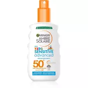 Garnier Ambre Solaire Advanced Sensitive Kids losjon za sončenje v pršilu SPF 50+ 200 ml