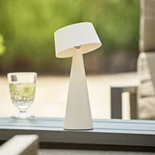 Sigor LED namizna svetilka Solino, bela, solarna/USB, 26 cm, IP44 - Dnevna soba/jedilnica - Sodobni - Aluminij