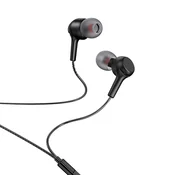 Hoco Žične ušesne slušalke z 3,5-mm priključkom Hoco M78, črne