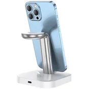HOCO CW43 Postaja za polnjenje za iPhone, iPad, Apple Watch, Airpods - Bela