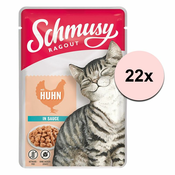 Schmusy Ragout vrečka piščanec v omaki 22 x 100 g